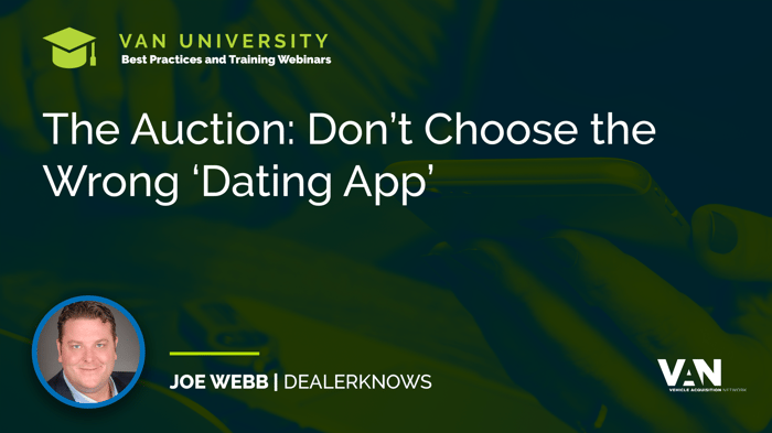 Joe Webb from DealerKnows on Dealer Auctions