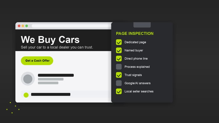 Buy My Car Dealer Webpage