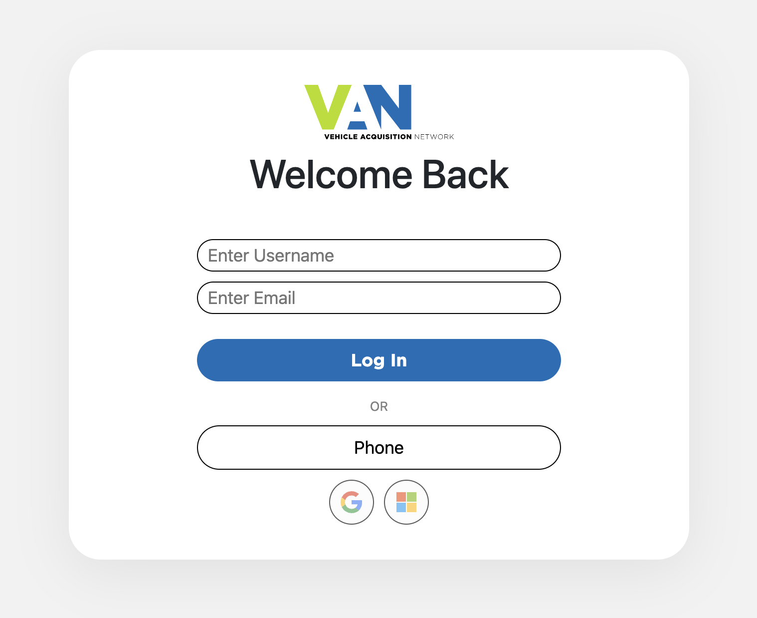 New Login Screen for VAN's MagicLink New Login Screen for VAN's MagicLink